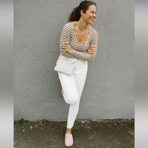 *Flaw Spot* Madewell NWT Curvy Perfect Vintage Jeans Size 33 High Rise White - Picture 6 of 16